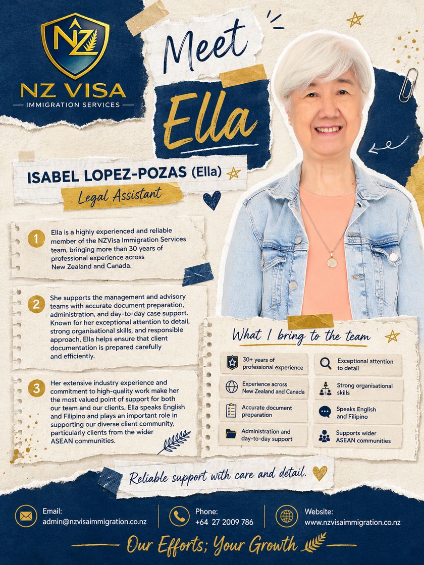 Full profile poster: Isabel Lopez-Pozas, known as Ella, Legal Assistant